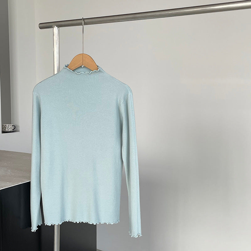 【cimYL223】實拍氣質安迪絨木耳邊針織衫251201