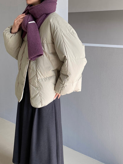 【cimz1010】實拍冬日温暖加厚90％白鴨絨羽絨外套大衣251128