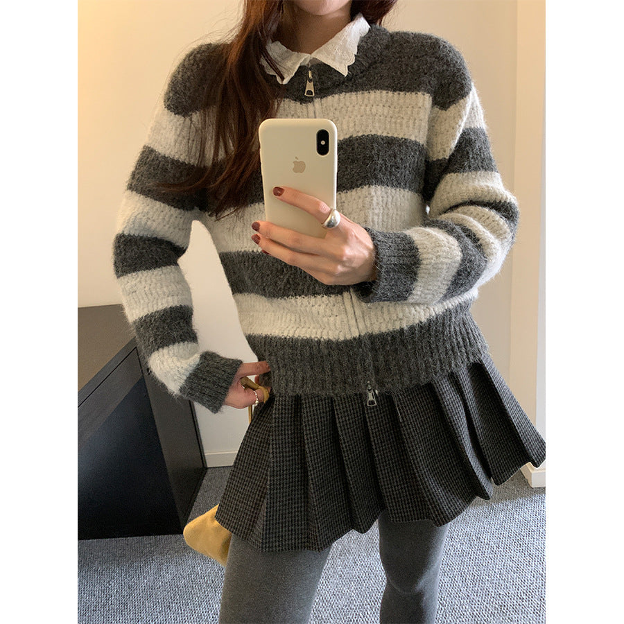 【H5494】實拍復古立體針織外套251109