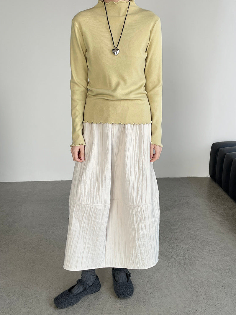 【cimYL223】實拍氣質安迪絨木耳邊針織衫251201