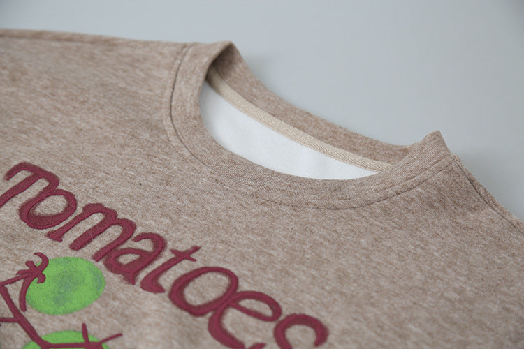 【LD3292】實拍秋冬字母印花加絨衞衣251103