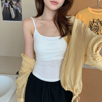【LTM1812】夏日涼感降溫🧊日常通勤百搭冰感一體杯美背細肩帶背心260610