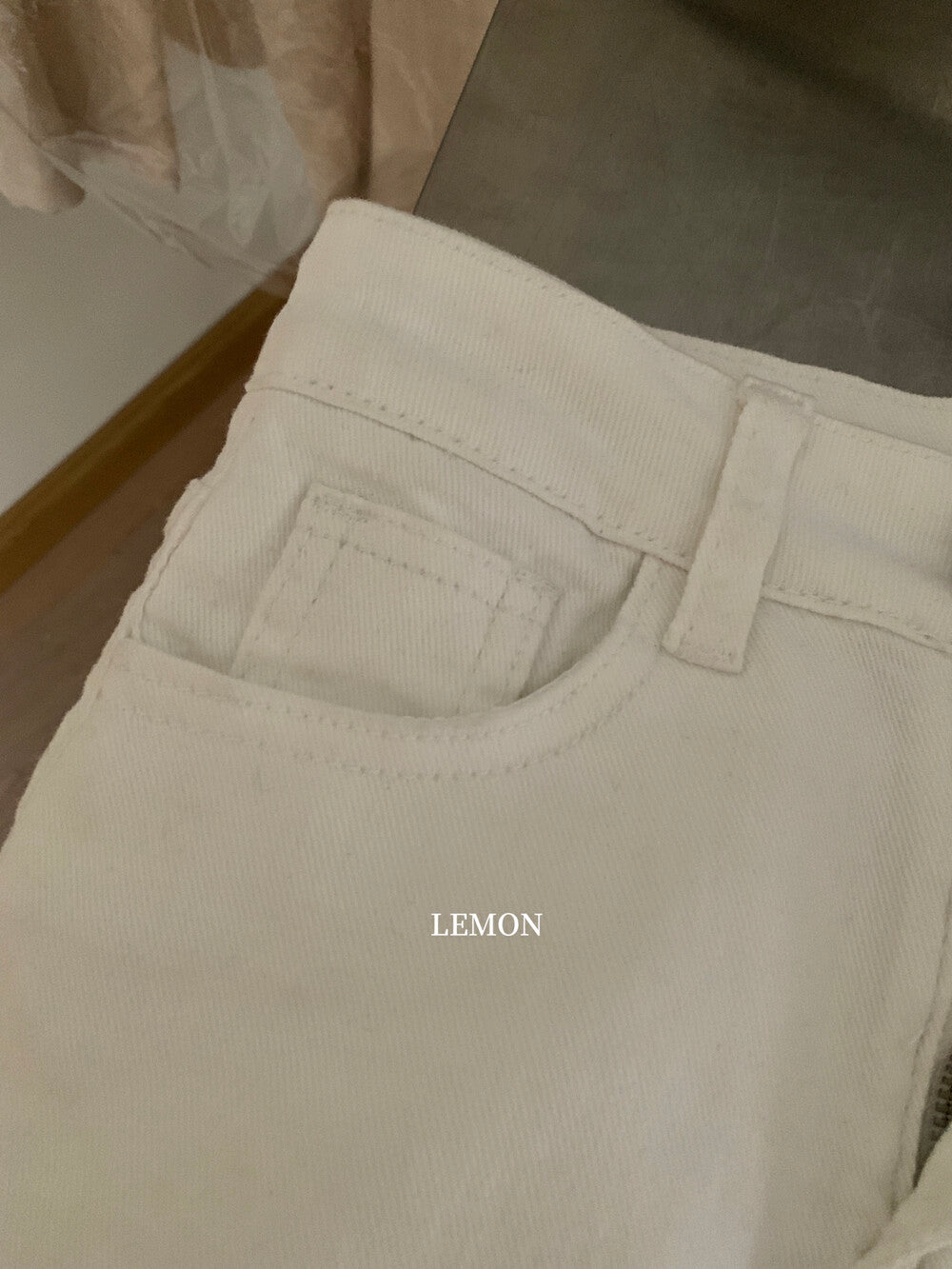 【LD2309】實拍檸檬夏季超顯瘦工裝口袋牛仔褲240503