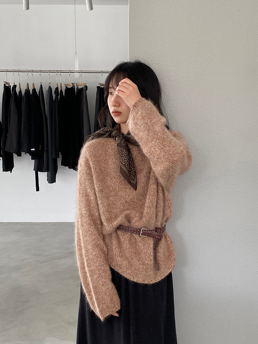 【cimz1373】實拍黑標奢柔雲朵 95羊毛5羊絨慵懶加厚針織毛衣251128