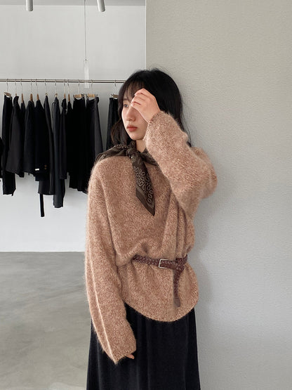 【cimz1373】實拍黑標奢柔雲朵 95羊毛5羊絨慵懶加厚針織毛衣251128