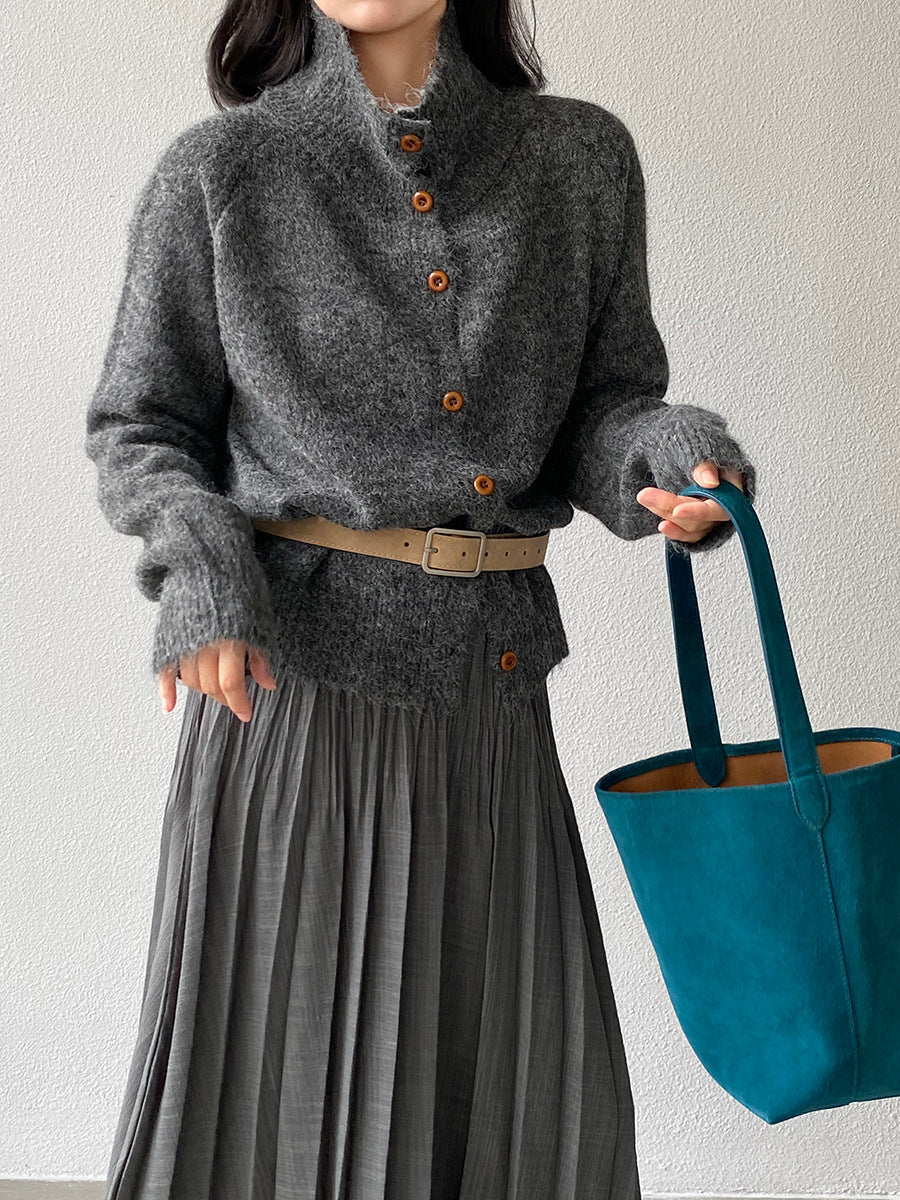 【cim8616】實拍質感加厚慵懒態度高領針織毛衣251114