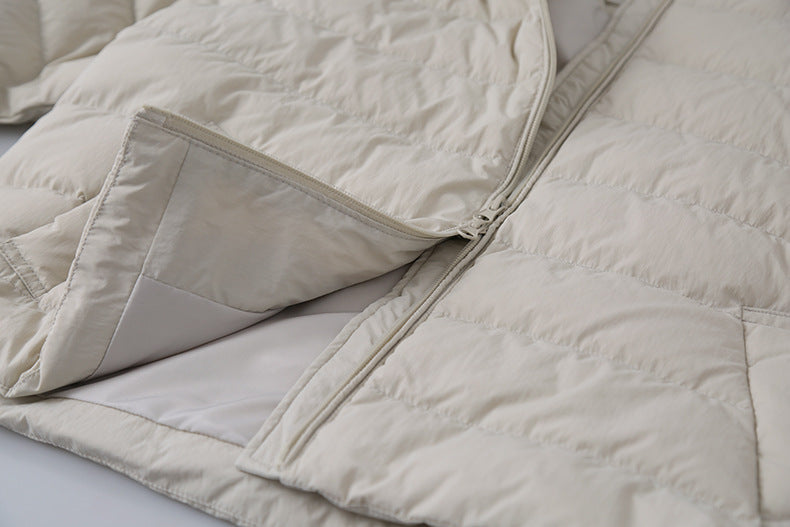 【LD11067】實拍簡約設計保暖立領含絨棉服外套（白鴨絨50%)
251209