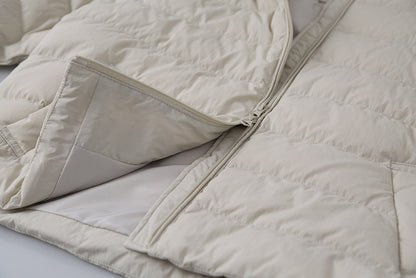 【LD11067】實拍簡約設計保暖立領含絨棉服外套（白鴨絨50%)
251209