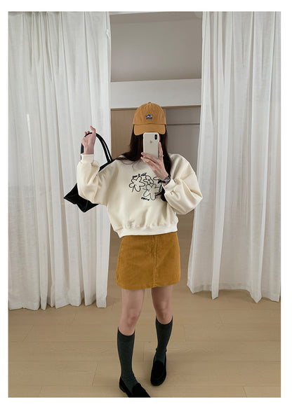 【H562】實拍秋冬S~XL必備復古高腰燈芯絨A字裙251021