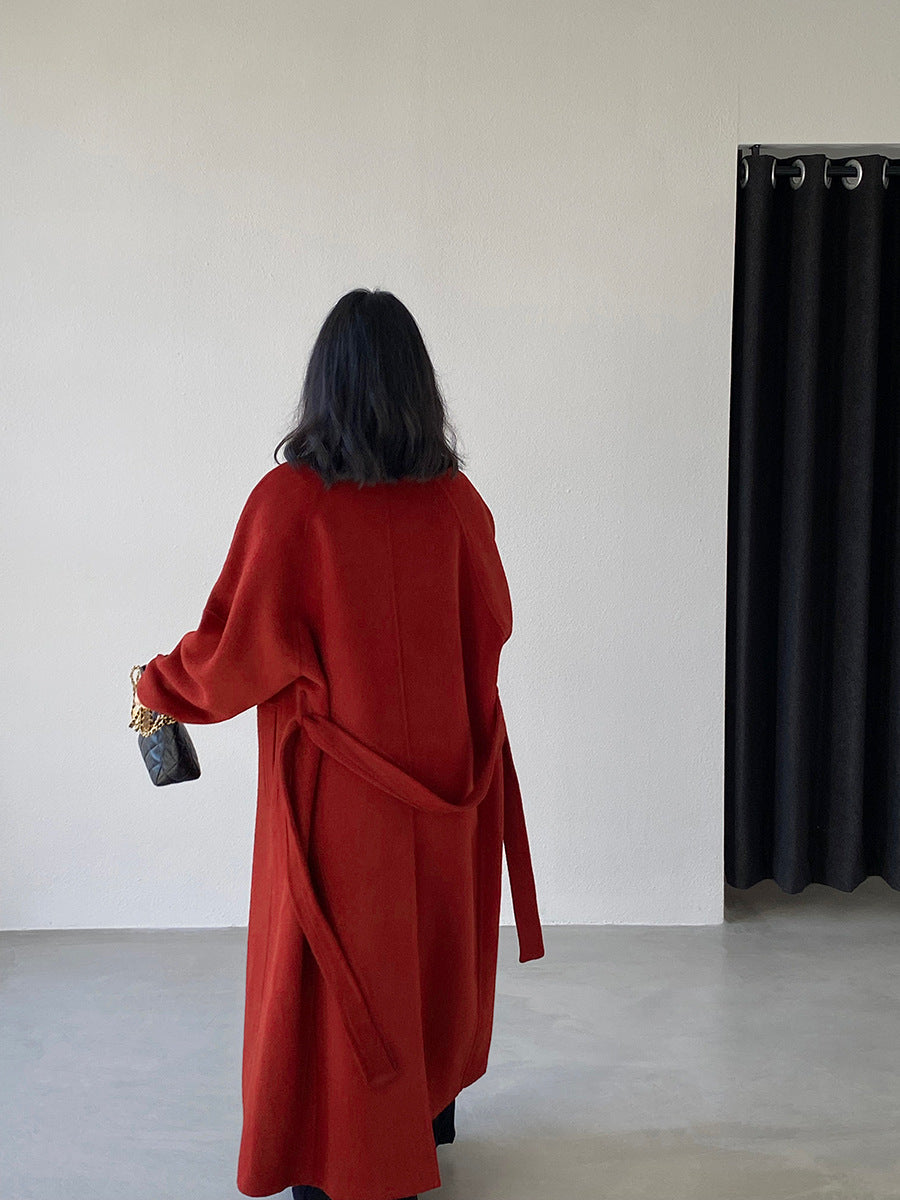 【cimz6616】實拍高級大氣厚款立領雙面羊毛呢大衣外套（羊毛100)251120