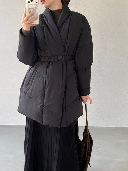 【cimz6386】實拍歐美大氣抗寒鎖温收腰氣質羽絨外套（白鴨絨90%)251120