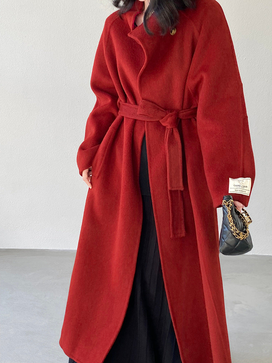 【cimz6616】實拍高級大氣厚款立領雙面羊毛呢大衣外套（羊毛100)251120