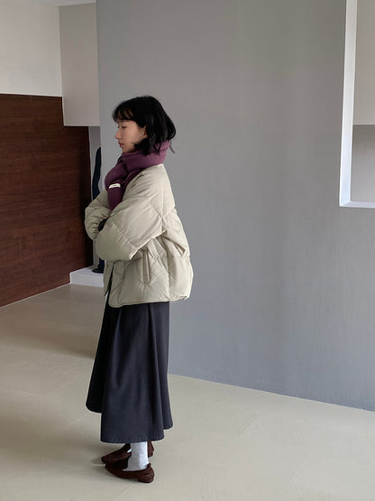 【cimz1010】實拍冬日温暖加厚90％白鴨絨羽絨外套大衣251128