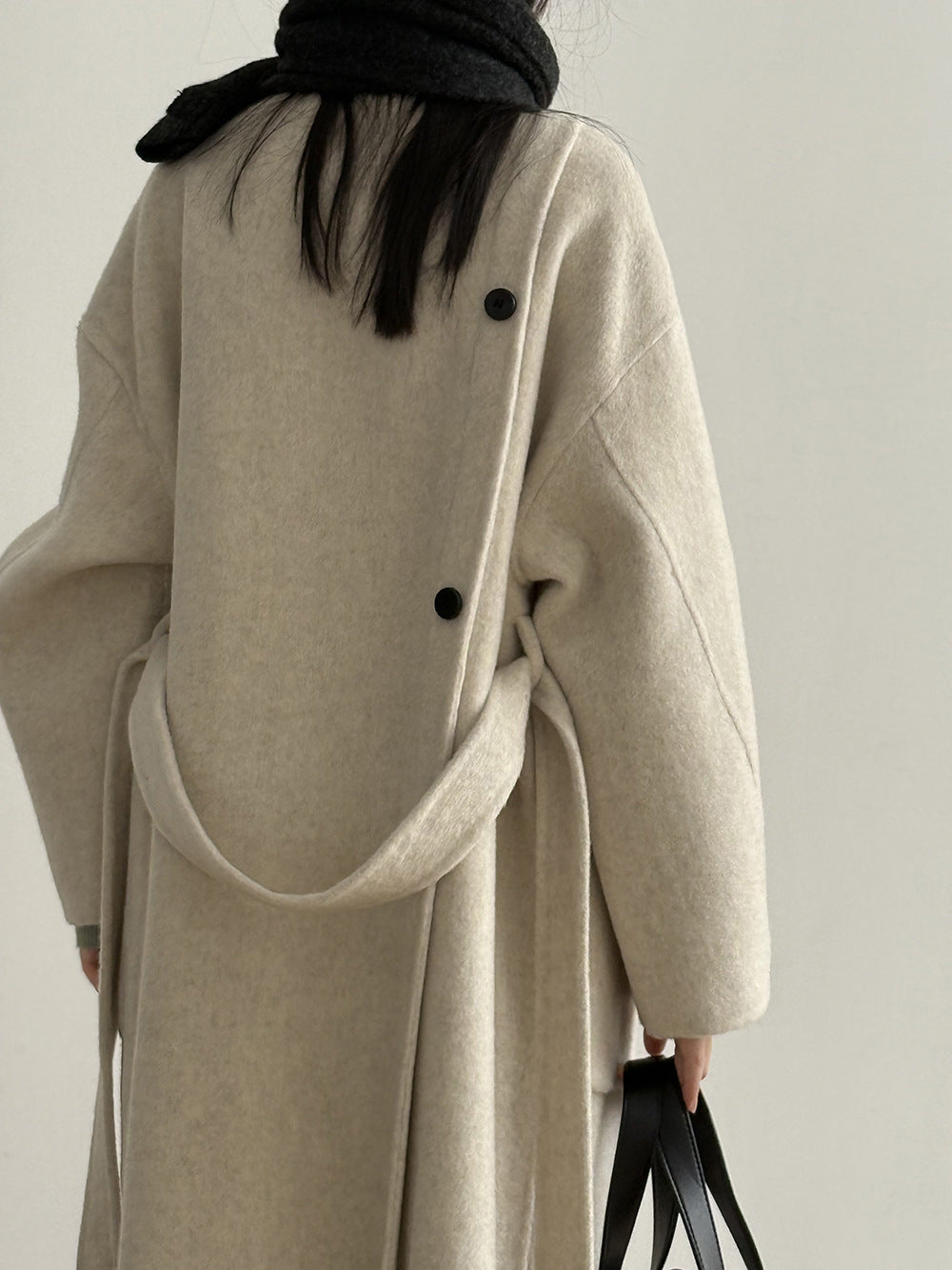 【Y25527】實拍高單質感雙面羊毛呢立領大衣（棉羊毛68%)251106