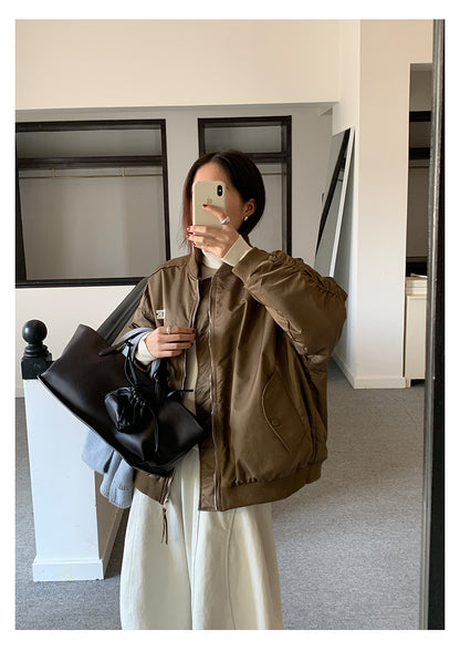 【H5526】實拍兩面穿|絨毛加厚棉服風衣外套251125