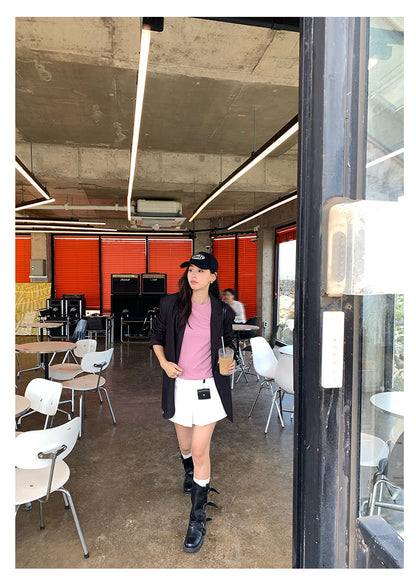 【H5387】實拍韓版設計顯瘦開叉裙褲(內有安全褲）250902