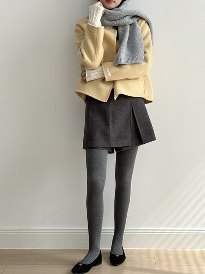 【Y8522】實拍高單氣質簡約綿羊毛呢外套（棉羊毛52%)251106