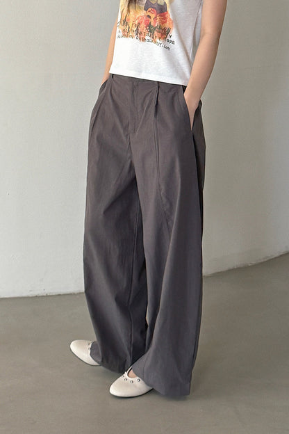 【LD11359】S~XL神級垂墜大長腿👖立體剪裁天絲棉高腰西裝寬褲/落地褲260622