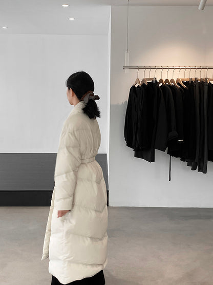 【cimz6386】實拍歐美大氣抗寒鎖温收腰氣質羽絨外套（白鴨絨90%)251120