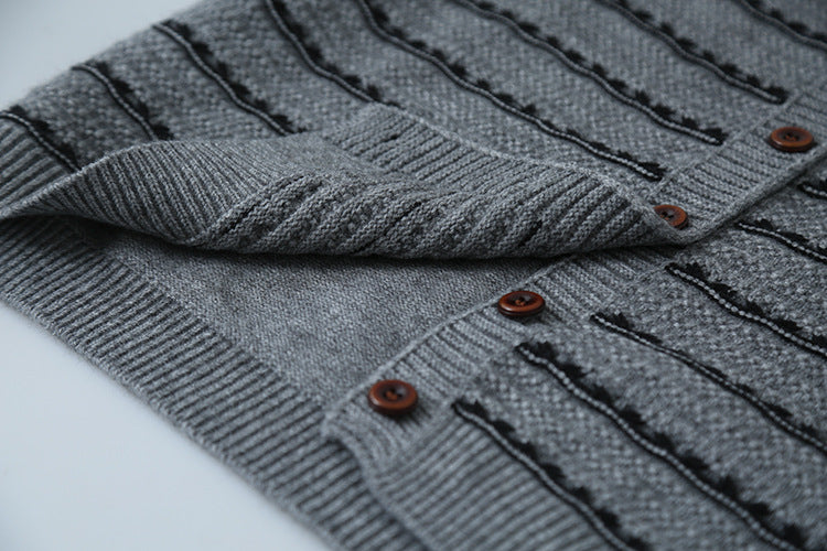 【LD3278】實拍小圓領長袖襯衫+條紋針織背心（分開下單）251103