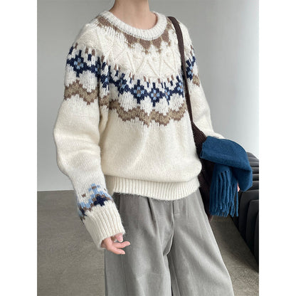 【cimMB850】實拍冬季必備复古費爾島提花針織毛衣251114