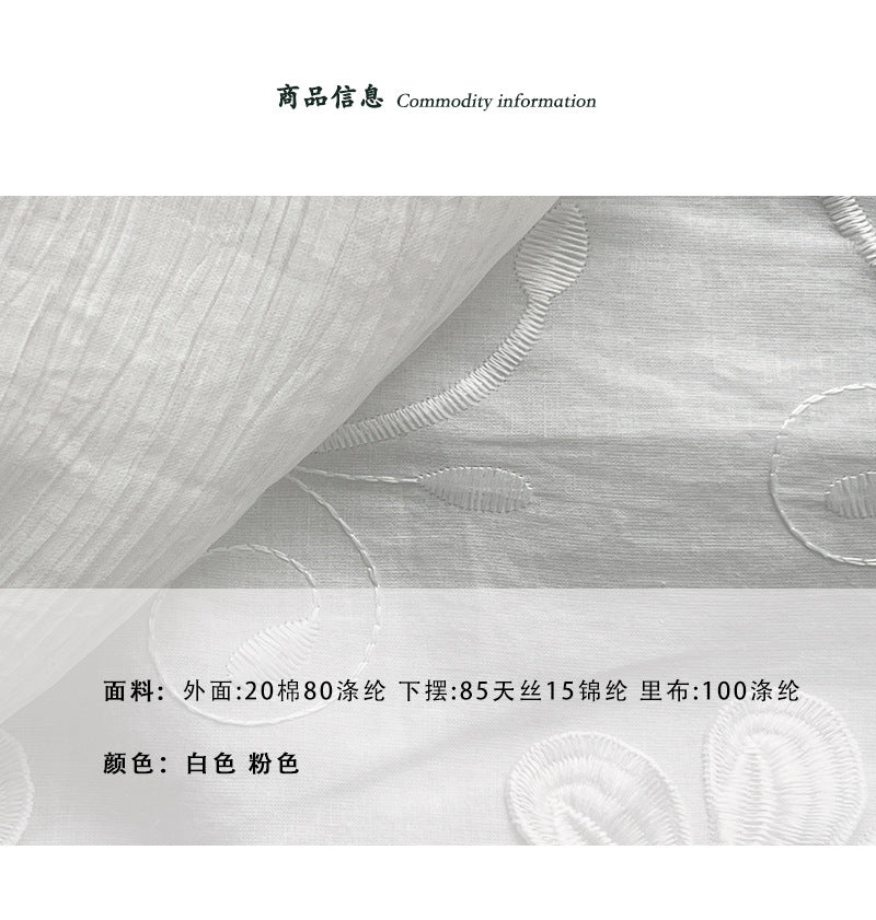 【cimz8166】實拍仙女下凡自帶光✨重工精緻白色立體花朵刺繡無袖上衣260429