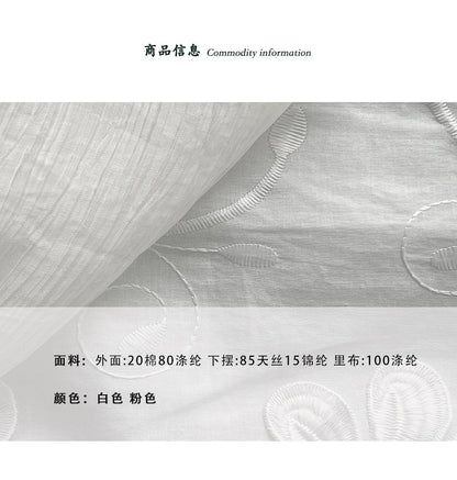 【cimz8166】實拍仙女下凡自帶光✨重工精緻白色立體花朵刺繡無袖上衣260429