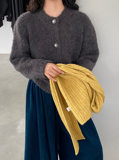 【cimz1391】實拍毛茸茸可愛羊毛針織毛衣開衫（羊毛14%)251201