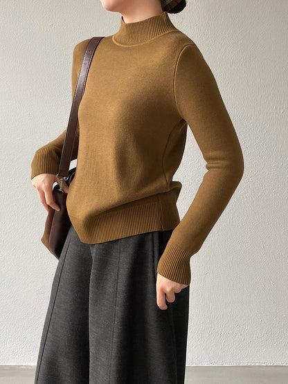 【cimz1190】實拍一體絨加絨加厚保暖小高領針織衫251120