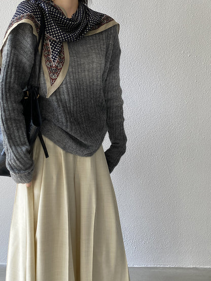 【cim0679】實拍韓國彩虹漸變長袖針織衫（羊毛11%)251114