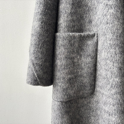 【Y25527】實拍高單質感雙面羊毛呢立領大衣（棉羊毛68%)251106