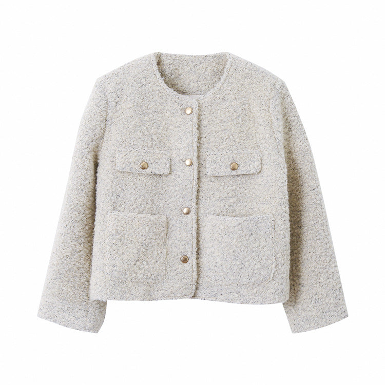 【LD9507】實拍高級感小香風粗花呢子外套251110