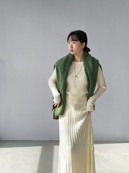 【cimz100789】實拍法式高級感收腰顯瘦針織衫＋針織長裙(分開下單）251120