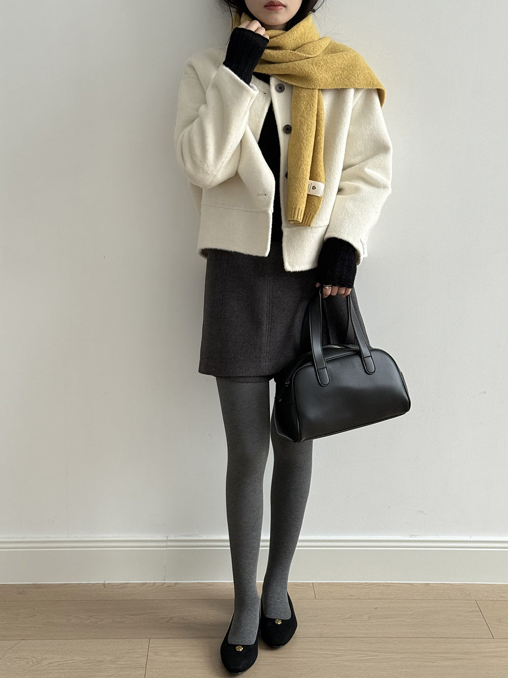 【Y8522】實拍高單氣質簡約綿羊毛呢外套（棉羊毛52%)251106