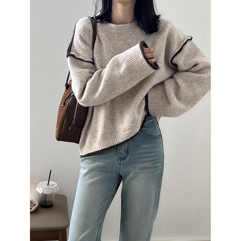 【YP2472】 實拍熱銷不規則針織毛衣251023