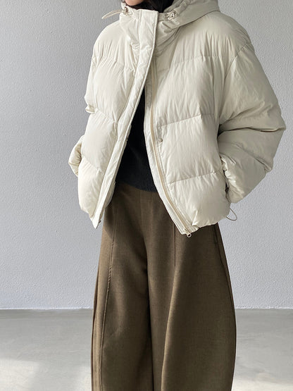 【cimz1728】實拍輕暖90％白鴨絨連帽羽絨外套251201