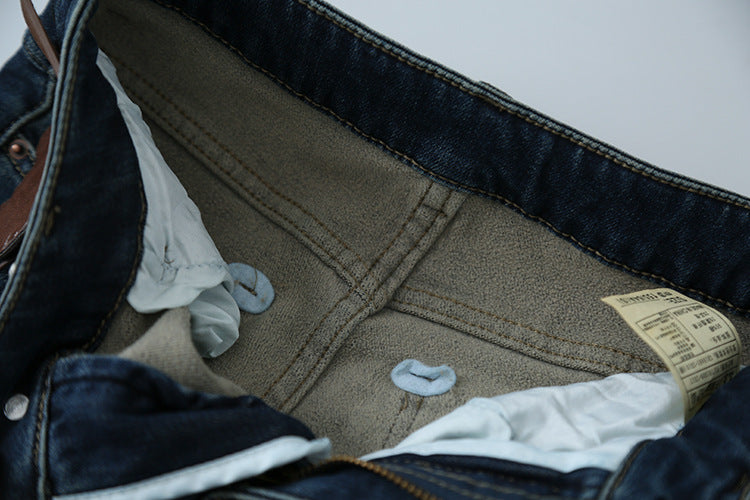 【LD3286】實拍S~XL冬季植絨加絨高腰彈力牛仔褲+鑰匙扣251103