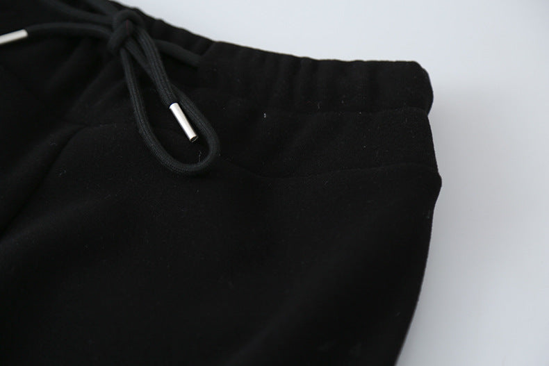 【LD11056】實拍慵懶高級感超修飾微喇叭衛褲251209