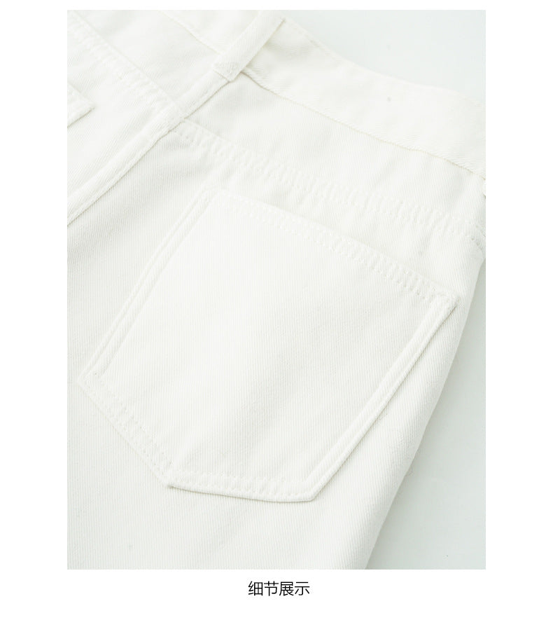 【H5512】實拍S~XL韓國保暖加絨白色牛仔褲251118