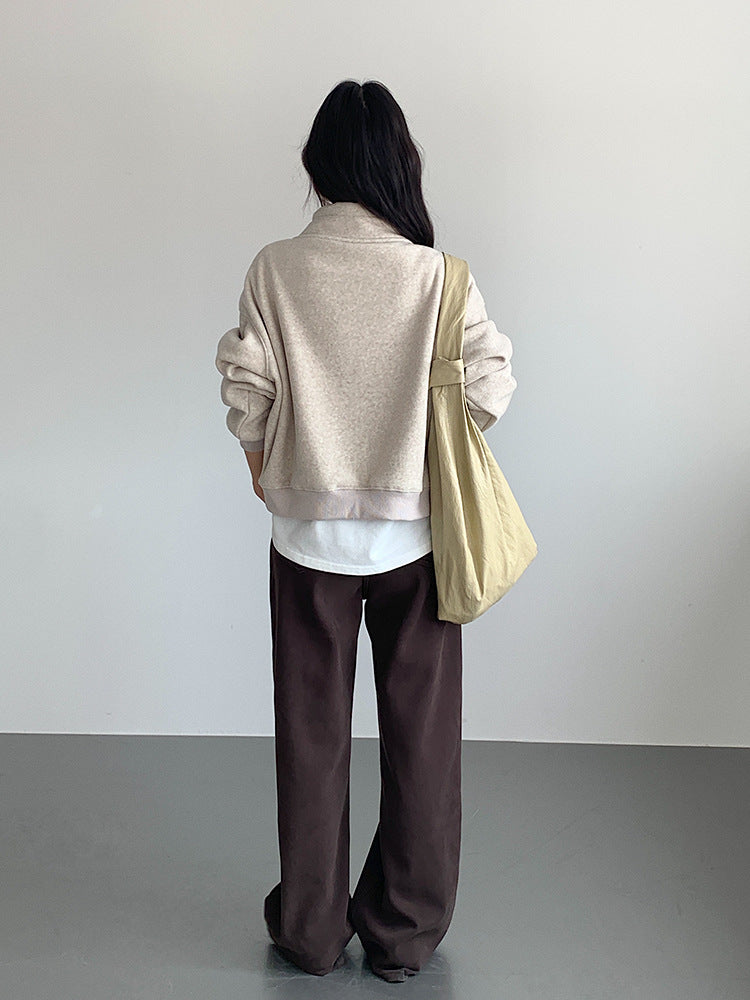 【LD11010】實拍S~XL復古加絨加厚高腰直筒牛仔褲251110