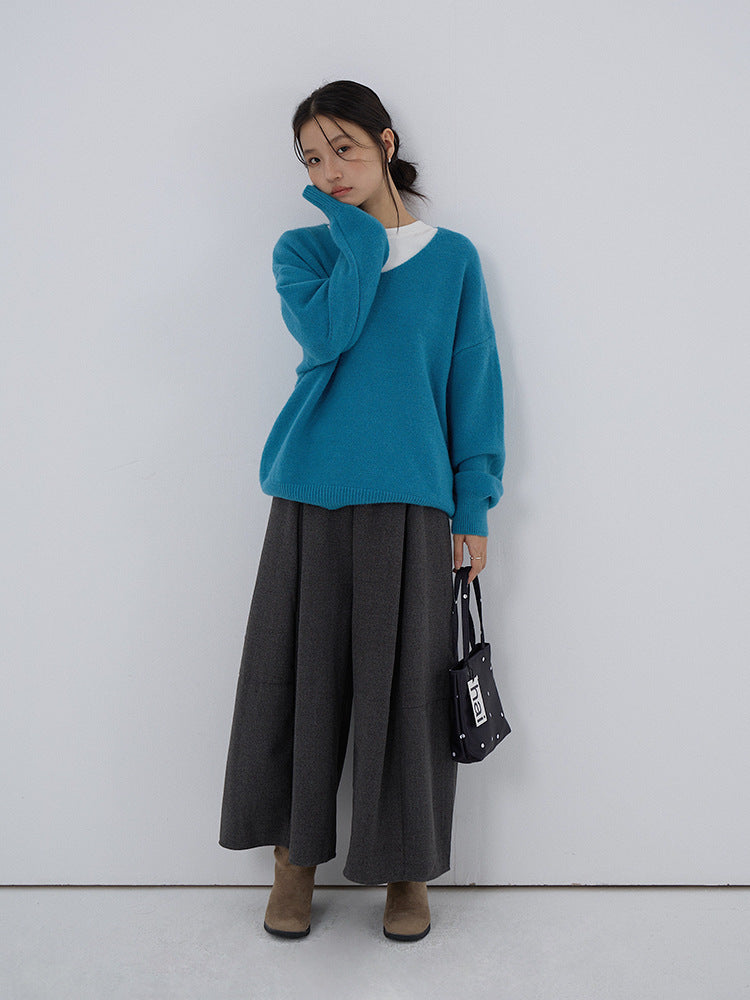 【LD3281】實拍慵懶寬鬆棉羊絨針織毛衣251103