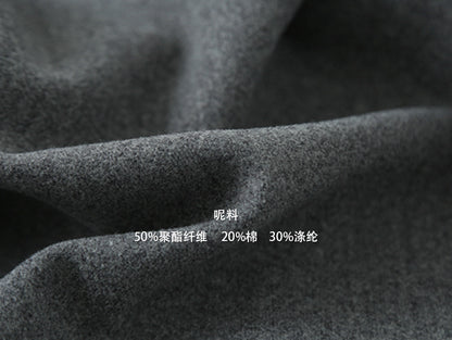 【LD11011】實拍S~XL設計感毛呢西裝闊腿褲251110