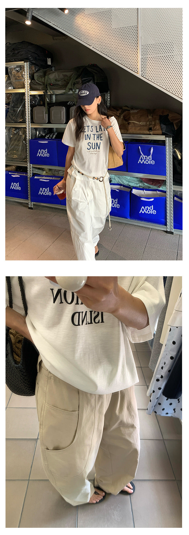 【H5296】實拍韓系夏季純棉慵懶時髦鐮刀工裝褲250603