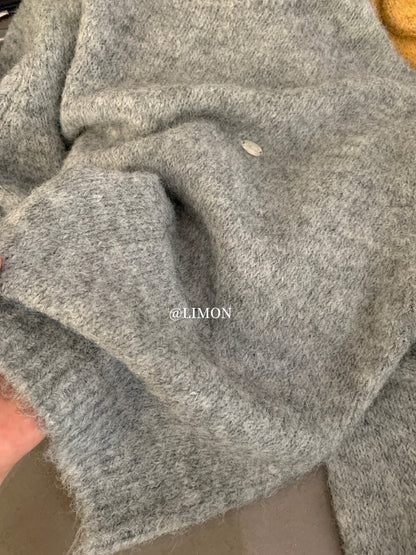 【L6873】實拍檸檬秋冬簡約軟糯保暖毛衣+針織手拎包251117