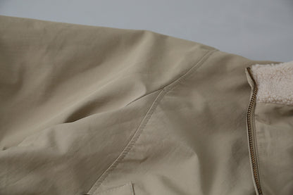 【LD11031】實拍冬天高級感加厚立領羊羔毛保暖夾克外套251124