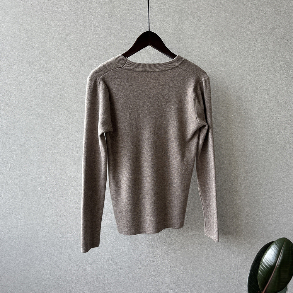 【Y275】實拍冬季U領長袖針織衫251106