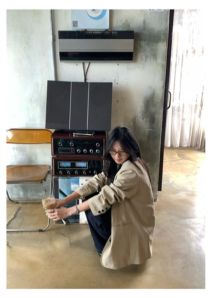 【H5385】實拍韓版秋季顯瘦休閒西裝外套250902