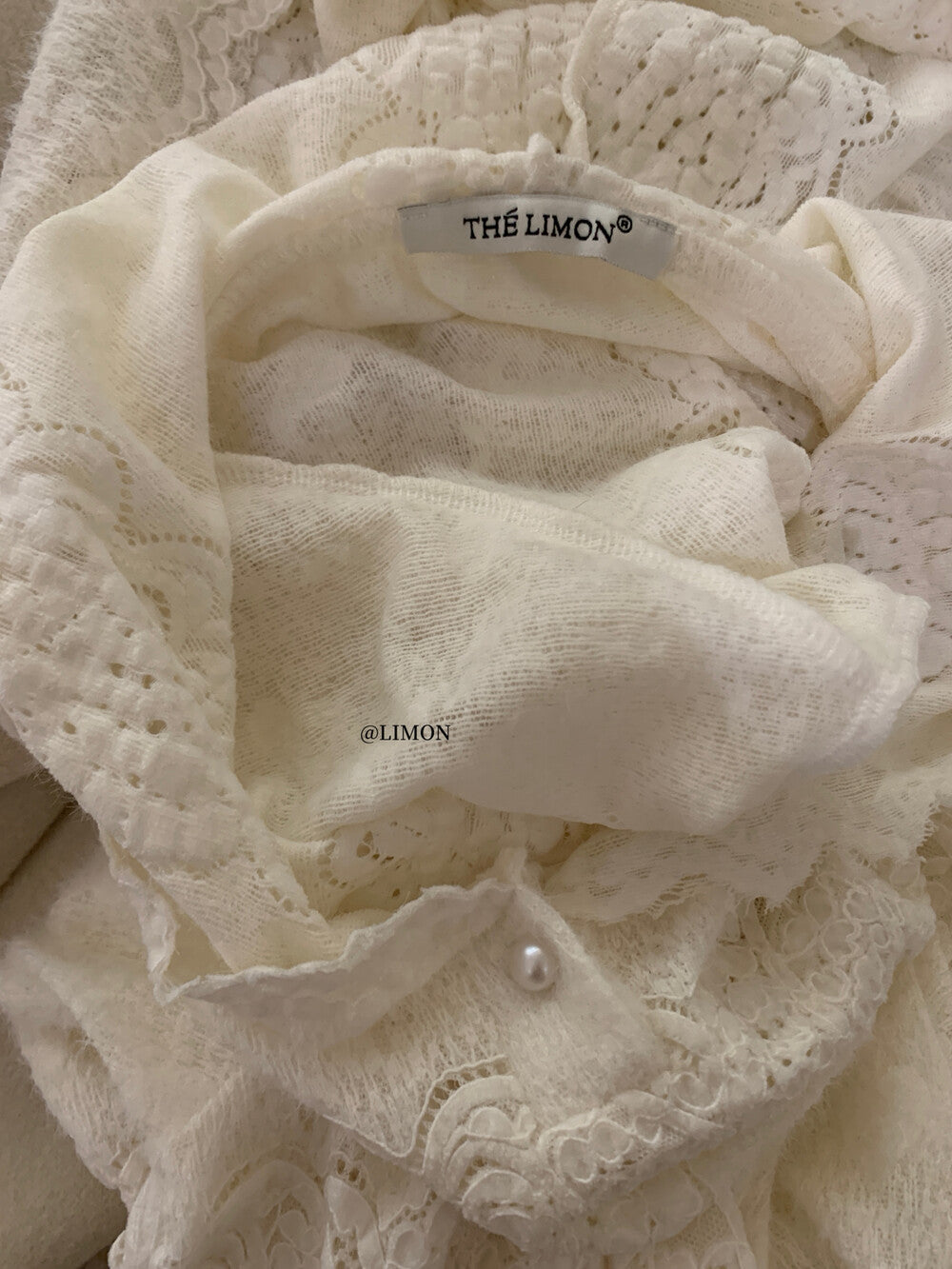 【L9359】實拍檸檬秋冬重工鈎花蕾絲寬鬆連帽蕾絲衫251117