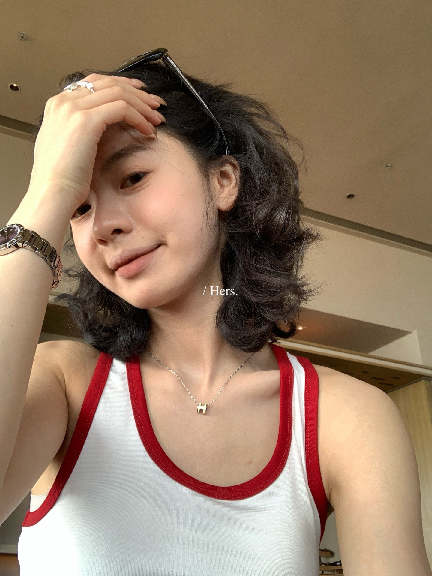 【L80316】實拍Hers韓系極簡日常☁️基礎款休閒百搭修身撞色工字背心260330