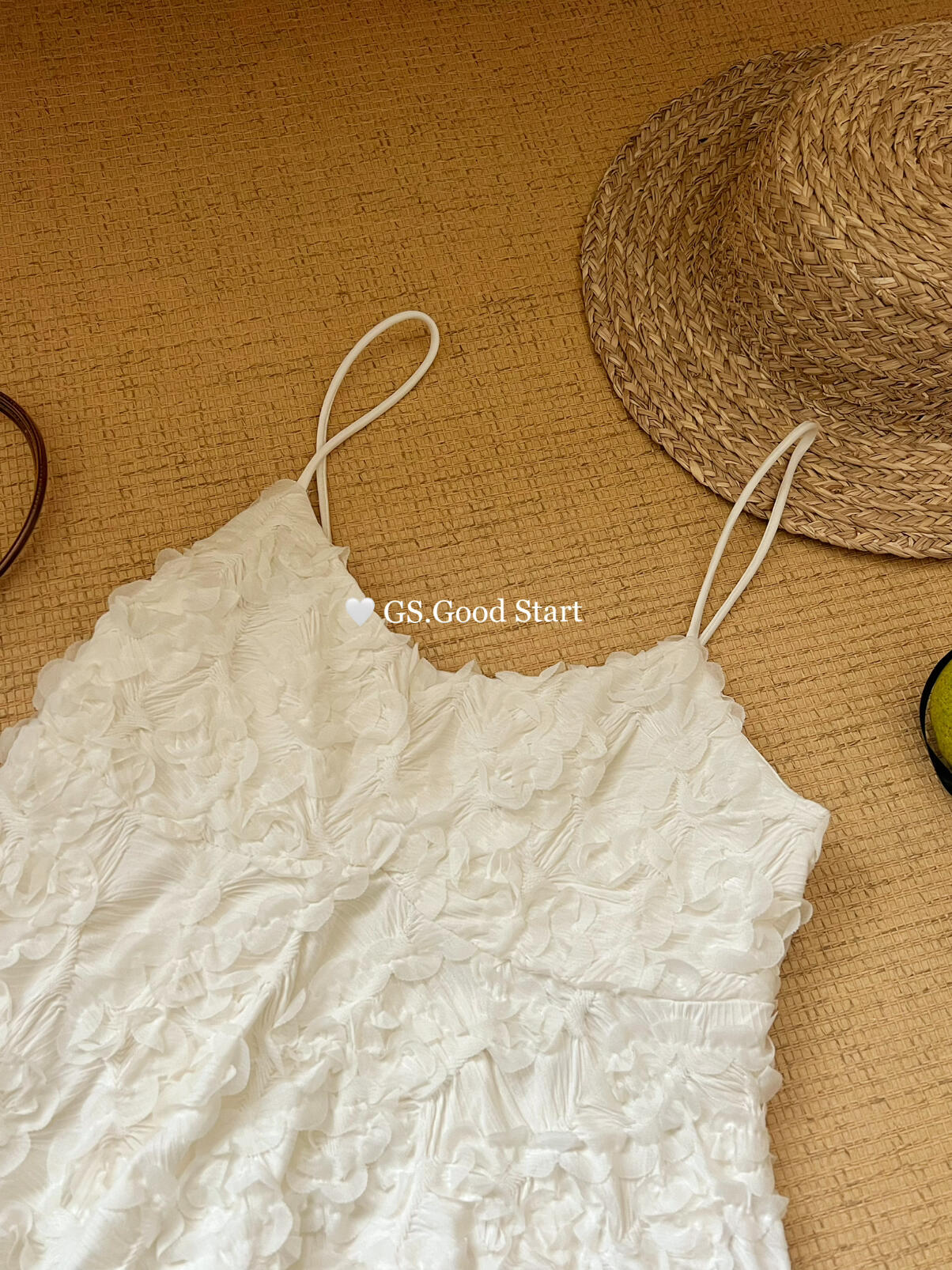 【LM0136X】夏日法式純慾風🕊️仙氣網紗立體花朵細肩帶娃娃裝260323